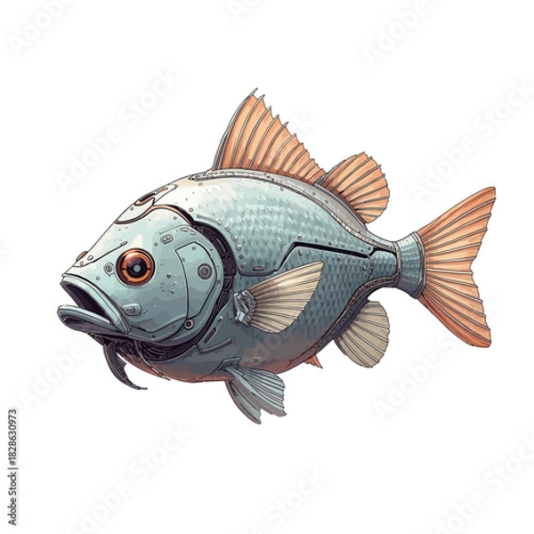 Obraz Cyborg Fish Future Design Very Cool