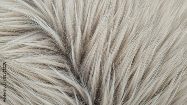 Fototapeta Luxurious faux fur texture in soft neutral tones, perfect for adding warmth and elegance to your designs, ideal for cozy winter projects and fashion accents