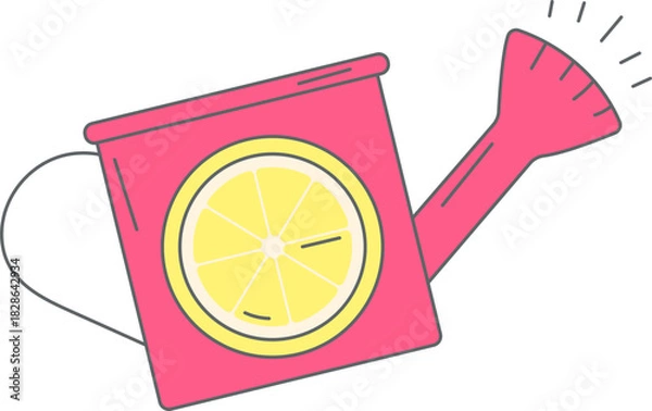 Fototapeta Healthy Lifestyle and Fresh Fruit Concept Vector Illustration Set: Diet, Immunity, Smoothies, Juice, and Food Prep Graphics