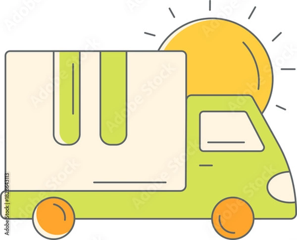 Fototapeta Healthy Lifestyle and Fresh Fruit Concept Vector Illustration Set: Diet, Immunity, Smoothies, Juice, and Food Prep Graphics