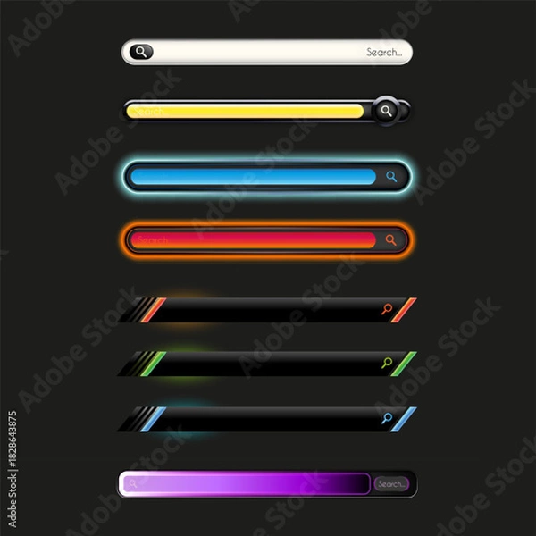 Obraz Modern search bar designs