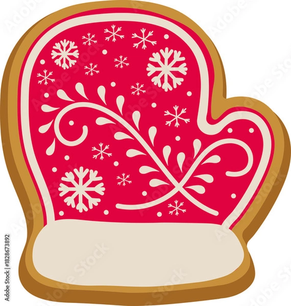Fototapeta gingerbread in the shape of a mitten