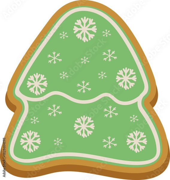 Fototapeta Christmas gingerbread in the shape of a Christmas tree