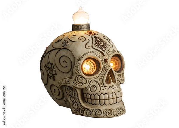 Fototapeta  skull-lamp on a isolated transparent background	