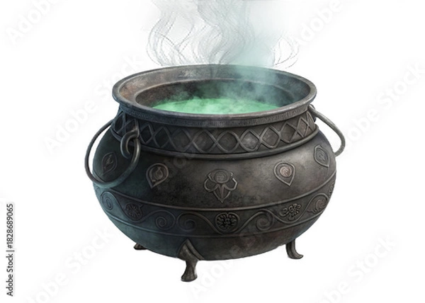 Fototapeta witch-s-cauldron on a isolated transparent background	