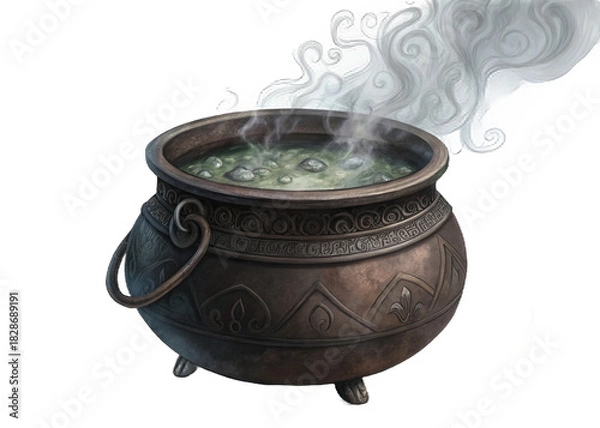 Fototapeta witch-s-cauldron on a isolated transparent background	