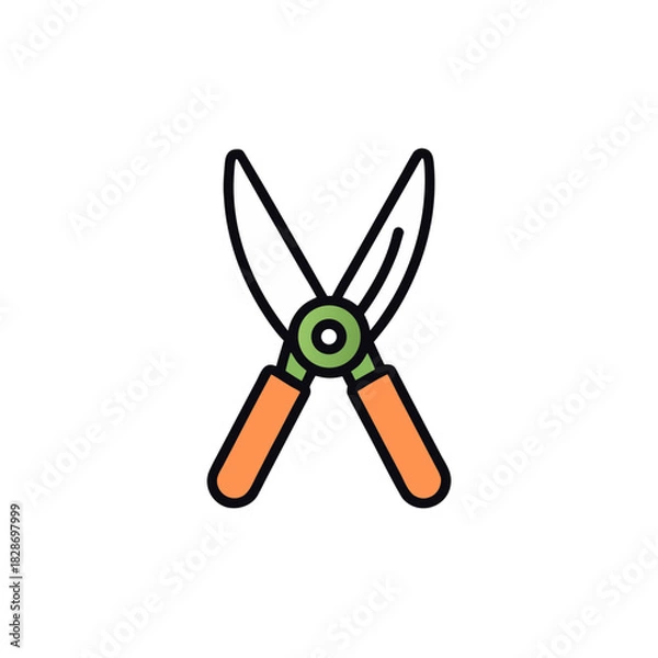 Obraz Pruning shears for gardening. hand tool for cutting branches