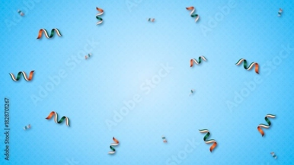 Fototapeta Republic day Celebration Background with Tricolor Ribbon