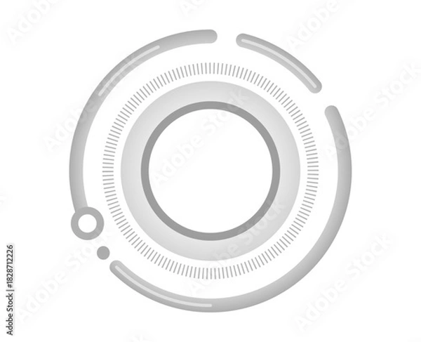 Obraz 円　グラフィック　グレー　アイコン