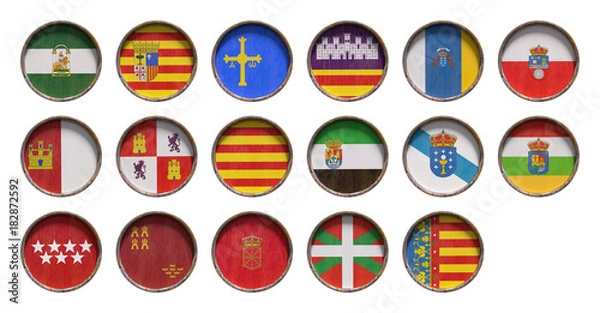 Obraz Spain autonomous community flags