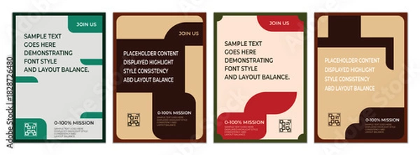 Fototapeta Corporate abstract frame message layout set for multipurpose promotional templates