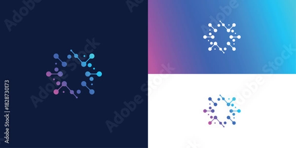 Obraz technology connection  icon, vector  logo design