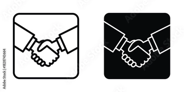 Fototapeta  Handshake icon design template