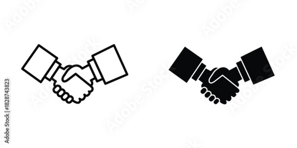 Fototapeta  Handshake icon design template
