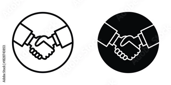 Fototapeta  Handshake icon design template