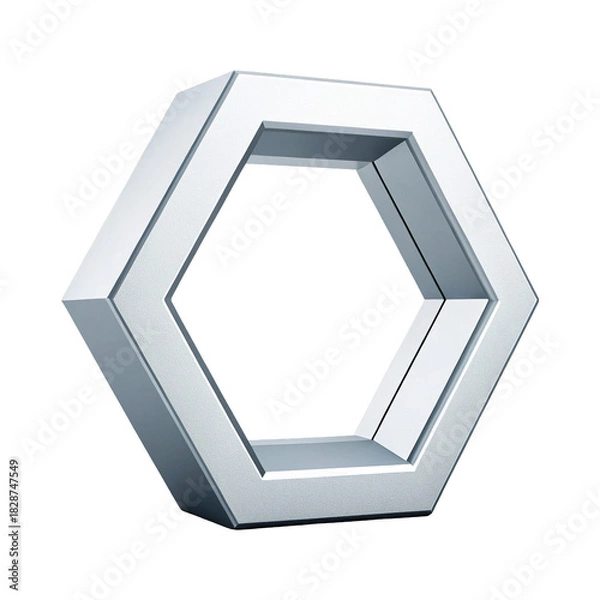 Obraz Illusionary hexagonal ring on black background