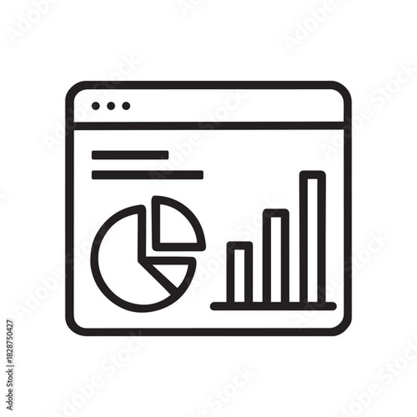 Fototapeta Financial data analysis on computer screen with graphs and charts concept