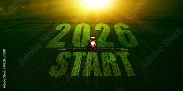 Obraz Successful new year 2026 with successful objectives in agriculture and business.	
Start 2026 new year with success, goals. goals and opportunities. 