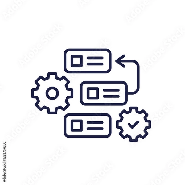 Obraz product backlog line icon, project management tools