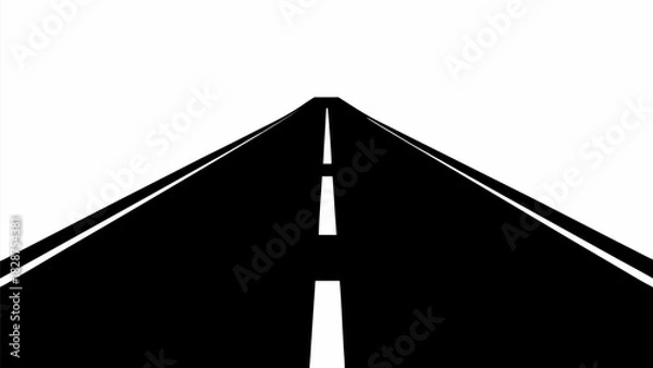 Fototapeta Endless highway perspective beckons, representing freedom, travel, and the open road, perfect for conveying journeys and destinations