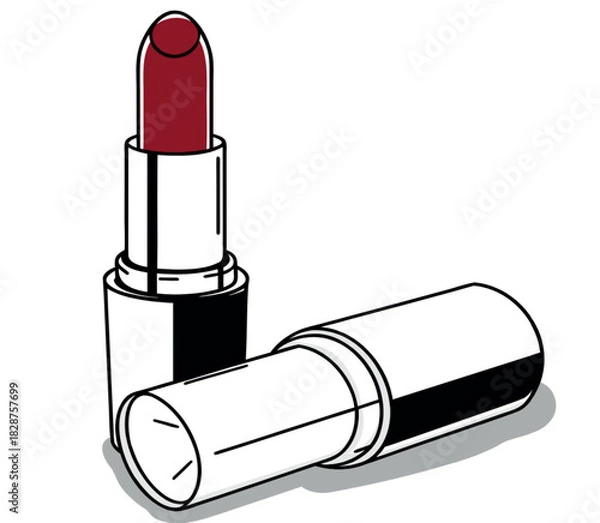 Obraz lipstick on white background