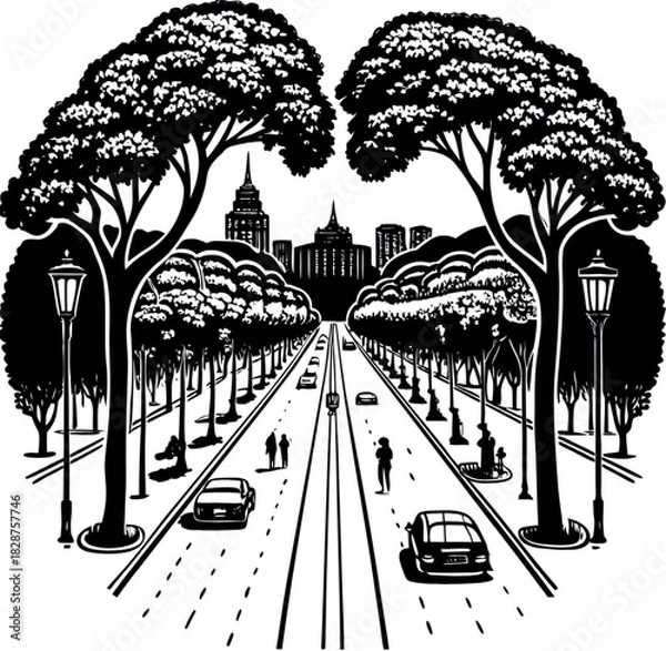 Obraz palm tree silhouette