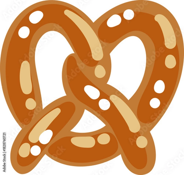 Obraz pretzel bread bakery vector cartoon illustration