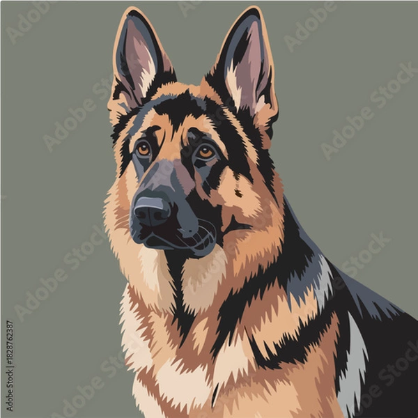Obraz German Shepherd illustration