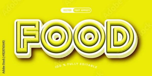 Obraz Food editable text effect