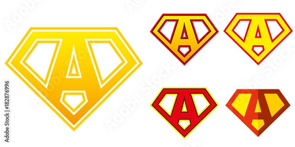 Obraz Super hero Logo Letters Superhero Alphabet