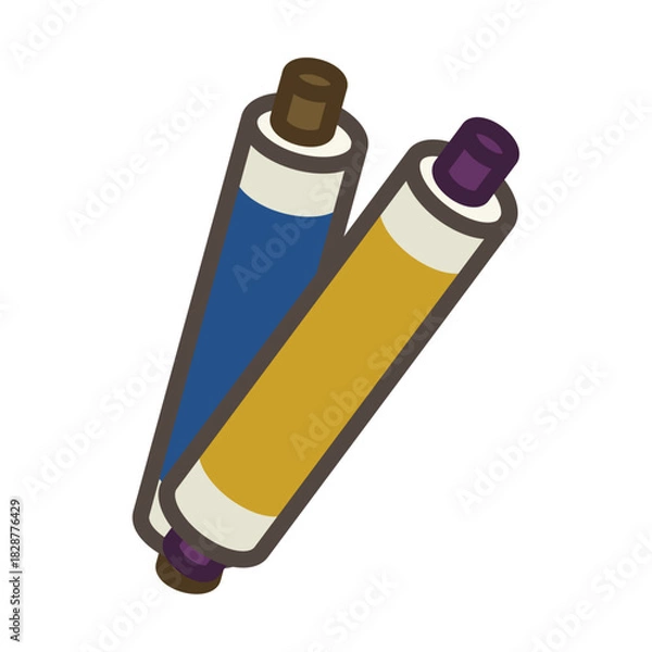 Fototapeta 2本の巻物　クリップアート