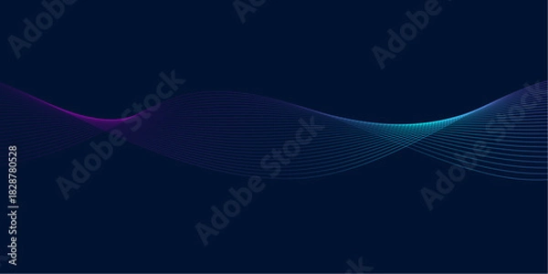 Fototapeta Abstract Digital Waveform Lines Background