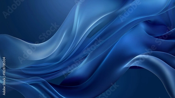 Obraz Blue Abstract Gradient Waves Background