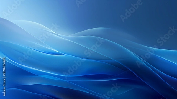 Obraz Blue Abstract Gradient Waves Background