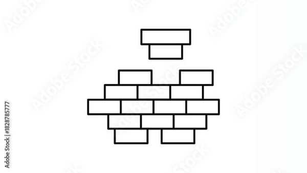 Obraz Construction Building Project Icon for Development, Architecture, and Real Estate Planning