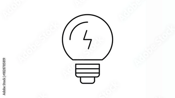 Fototapeta Bright Idea Lamp Symbol for Creativity, Innovation, and Business Problem Solving