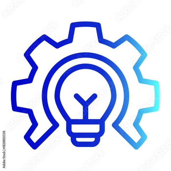 Fototapeta Creative Solution Idea Generation Icon from Customer Assessment Collection (Outline Gradient style)