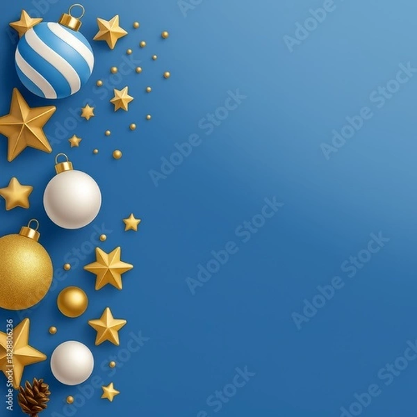 Obraz blue christmas background