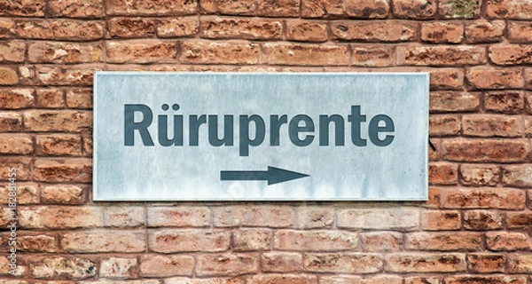 Obraz Schild 225 - Rüruprente