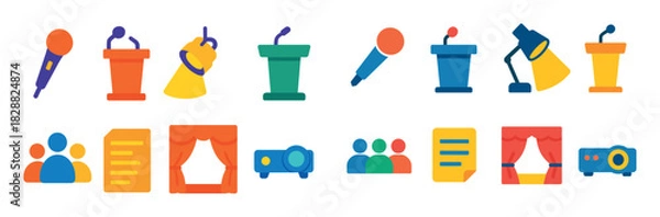 Obraz Public Speaking Icons