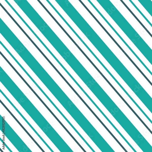 Fototapeta  Repetitive diagonal geometric pattern with sloping lines, stripes. Design for printing on fabric, paper, wrapper. Vector illustration in blue, green, turquoise shades.