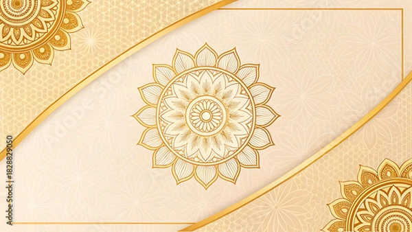 Fototapeta Indian lotus illustrations background generative ai