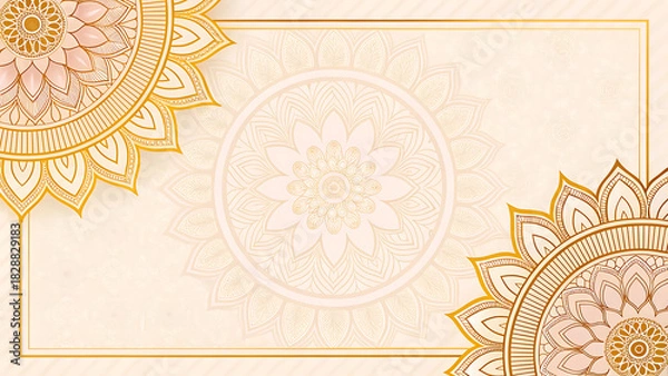 Fototapeta Indian lotus illustrations background generative ai