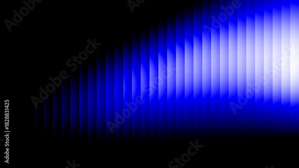 Fototapeta Abstract Blue Ripple Glass Gradient, Futuristic Ribbed Texture Background, Vector Illustration