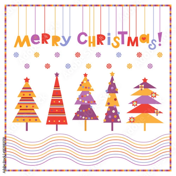 Fototapeta Christmas background with greeting text