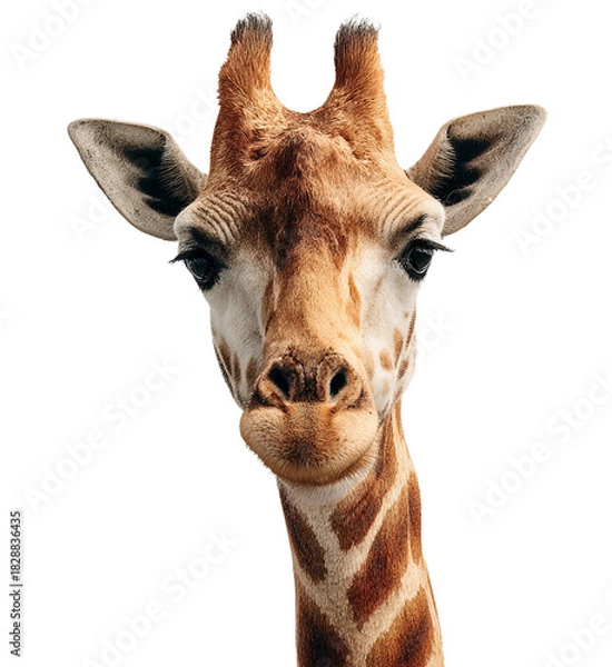 Obraz giraffe head isolated background