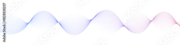 Fototapeta Dynamic flowing wave pattern in gradient colors for modern abstract background use