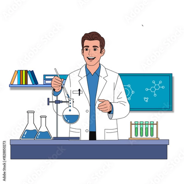 Obraz The Scientist testing in a lab