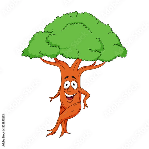 Obraz Adorable tree with a face