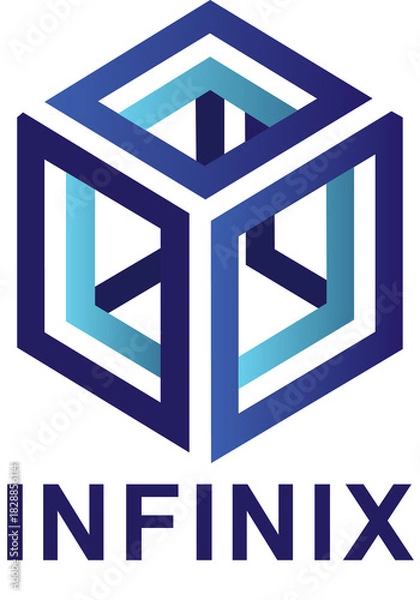 Fototapeta Impossible Cube / Penrose Cube Logo Design